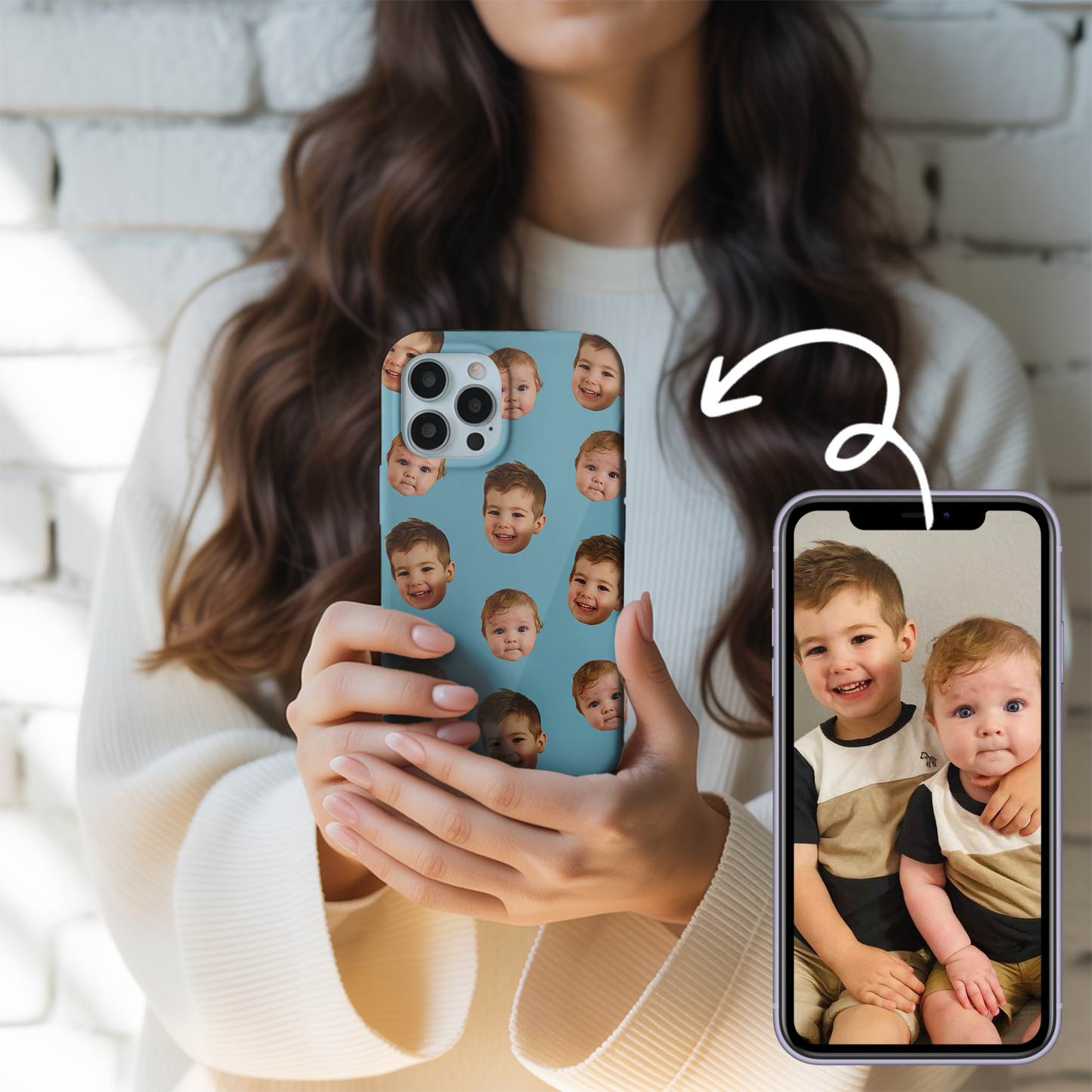 Custom Photo Baby Face Phone Cover – Cute and Funny Baby Pattern, Personalized Case for Family and Friends THUC9918