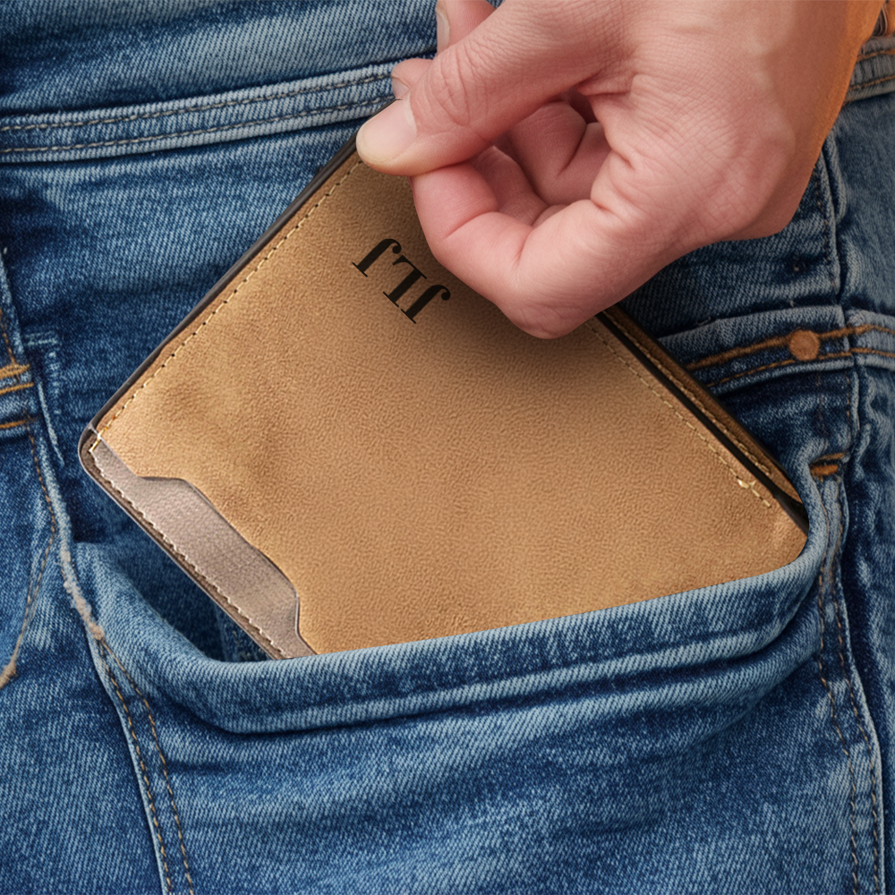 TNW002 Personalized Leather Mens Wallet, Gift for Anniversary, Graduation, Dad, Boyfriend, Him, Husband, Father, Handwriting Engraved Custom Wallet