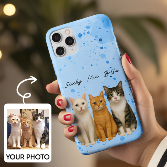 Custom Pet Cat Phone Case – Unique Cat Lover Gift – Personalized With Your Pet’s Photo Gift THUC99M16