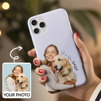 Custom Pet Photo Phone Case, Custom Dog Face Phone Case, Gift for Dog Lover, Pet Memorial, Animal Lovers TNGP001