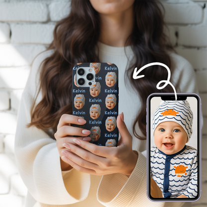 Custom Photo Baby Face Phone Case – Adorable Baby Design, Personalized Gift for Mom and Dad THUC9921
