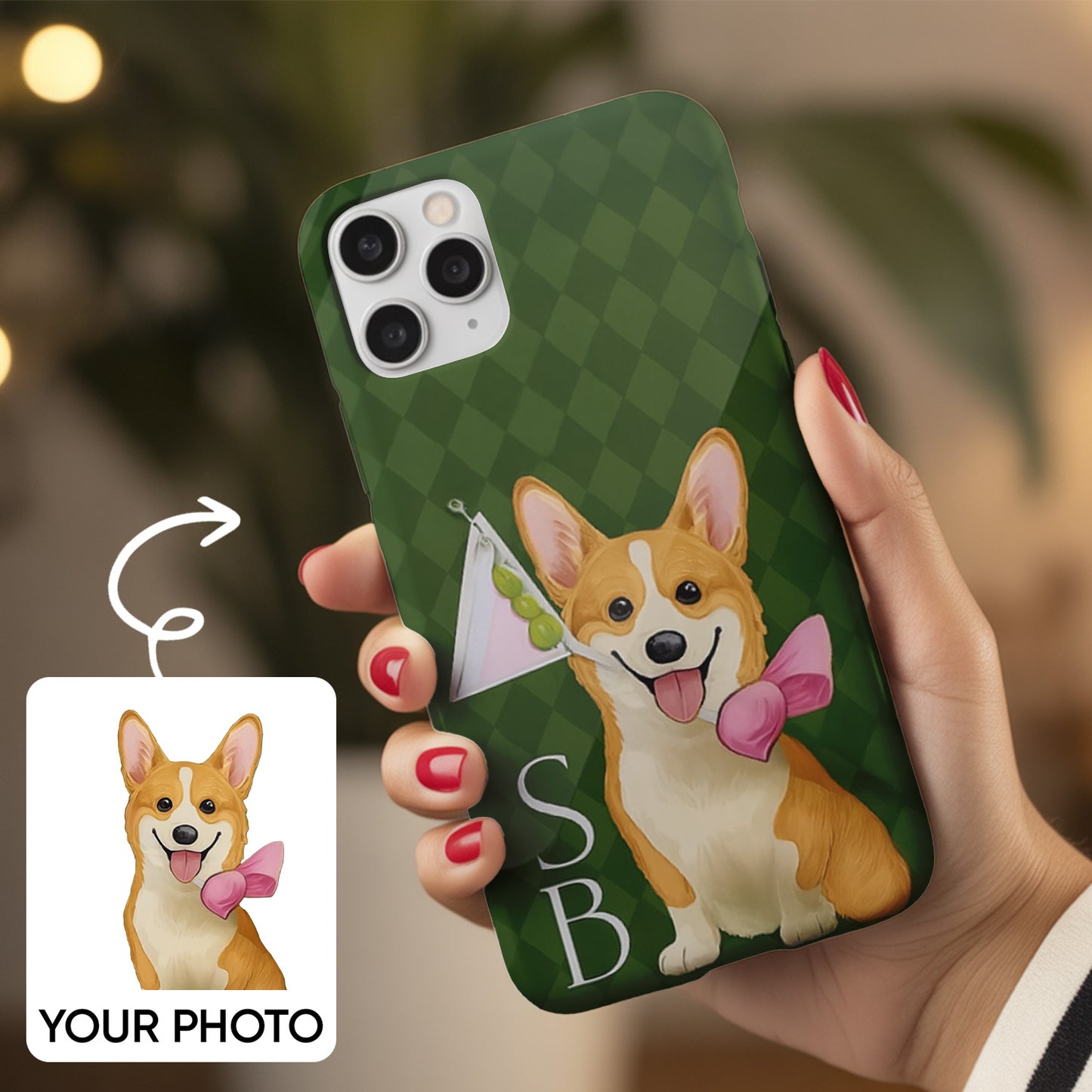 Custom Pet Photo Phone Case, Custom Dog Face Phone Case, Gift for Dog Lover, Pet Memorial, Animal Lovers