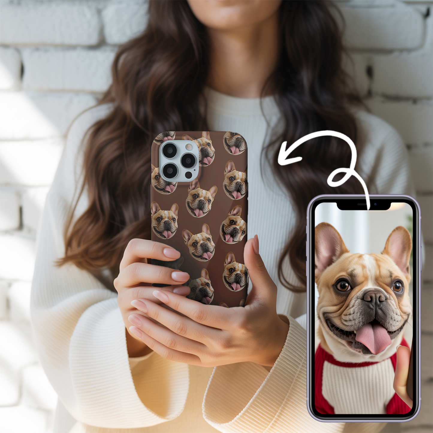Custom Pet Phone Case – Dog Face or Pet Portrait on Your Phone, Custom Gift THUC9913