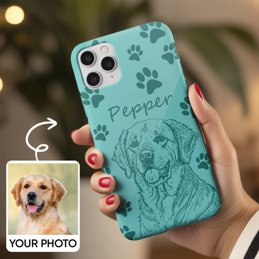 Custom Pet Photo Phone Case, Custom Dog Face Phone Case, Gift for Dog Lover, Pet Memorial, Animal Lovers TNGP004