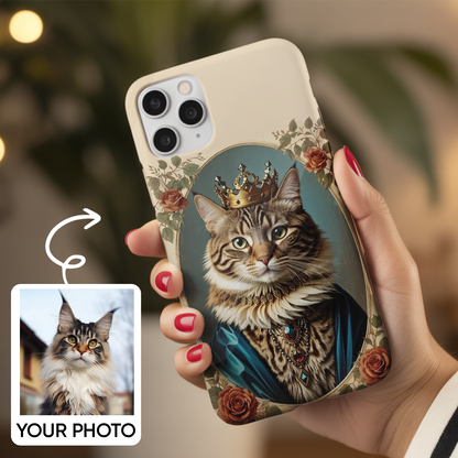 Custom Pet Cat Royal Art Memorial Case – Personalized Cat Photo Gifts – Custom Photo Pet Gift THUC99M13