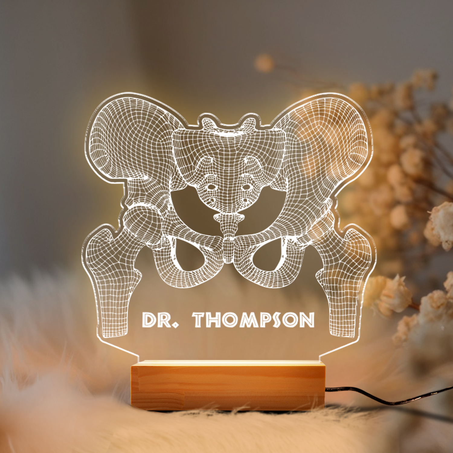 Aeluxlas Hips Bone Lamp Orthopedist Gift Hips Light Gift for Orthopedist Hips Night Lamp