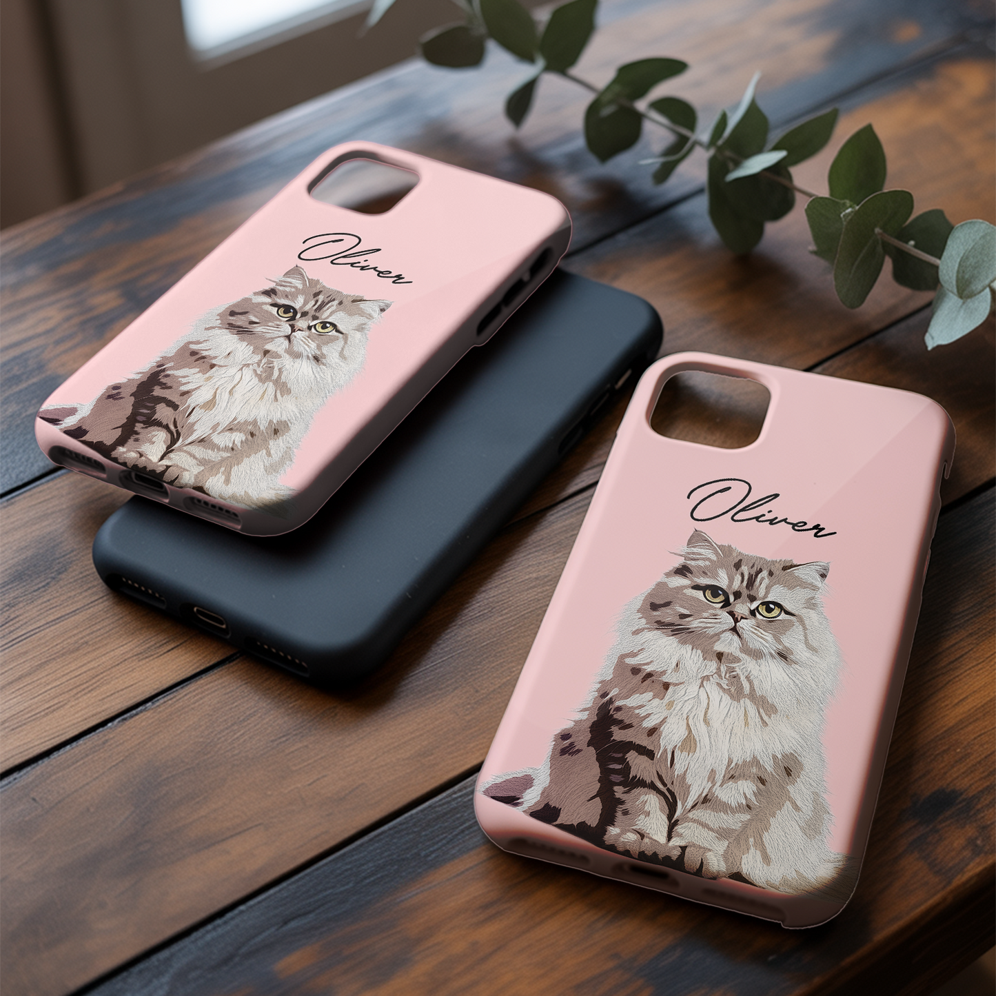 Custom Pet Photo Phone Case, Custom Cat Face Phone Case, Gift for Cat Lover, Pet Memorial, Animal Lovers TNGP009
