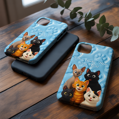 Custom Pet Cat Photo Phone Case – Custom Photo Unique Gift for Cat Mom or Dad THUC99M09