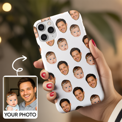 Custom Photo Baby Face Phone Case – Personalized Pattern Case Your Baby’s Face, Fun Gift for Family Members THUC9915