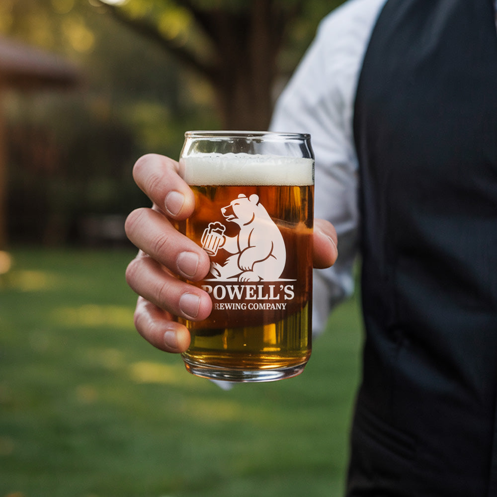 TNG163 Personalized Beer Can Glass, Gift for Him, Groomsmen Gift, Groomsman, Beer Gift, Craft Beer Gift, Bridal Party, Wedding Party Gift