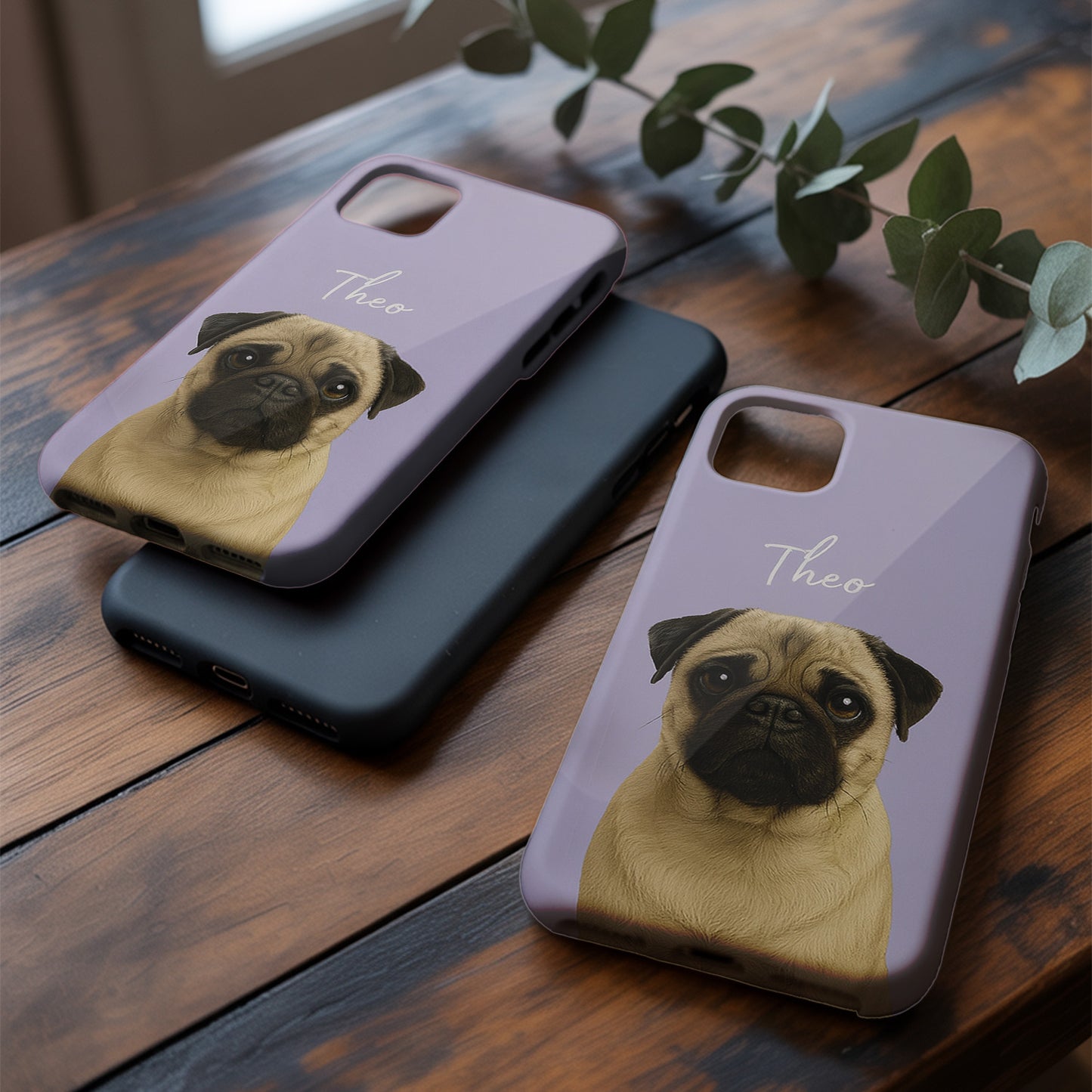 Custom Pet Photo Portrait Phone Case – Dog Face Print Case, Gift for Animal Lovers, Pet Loss Keepsake THUC99