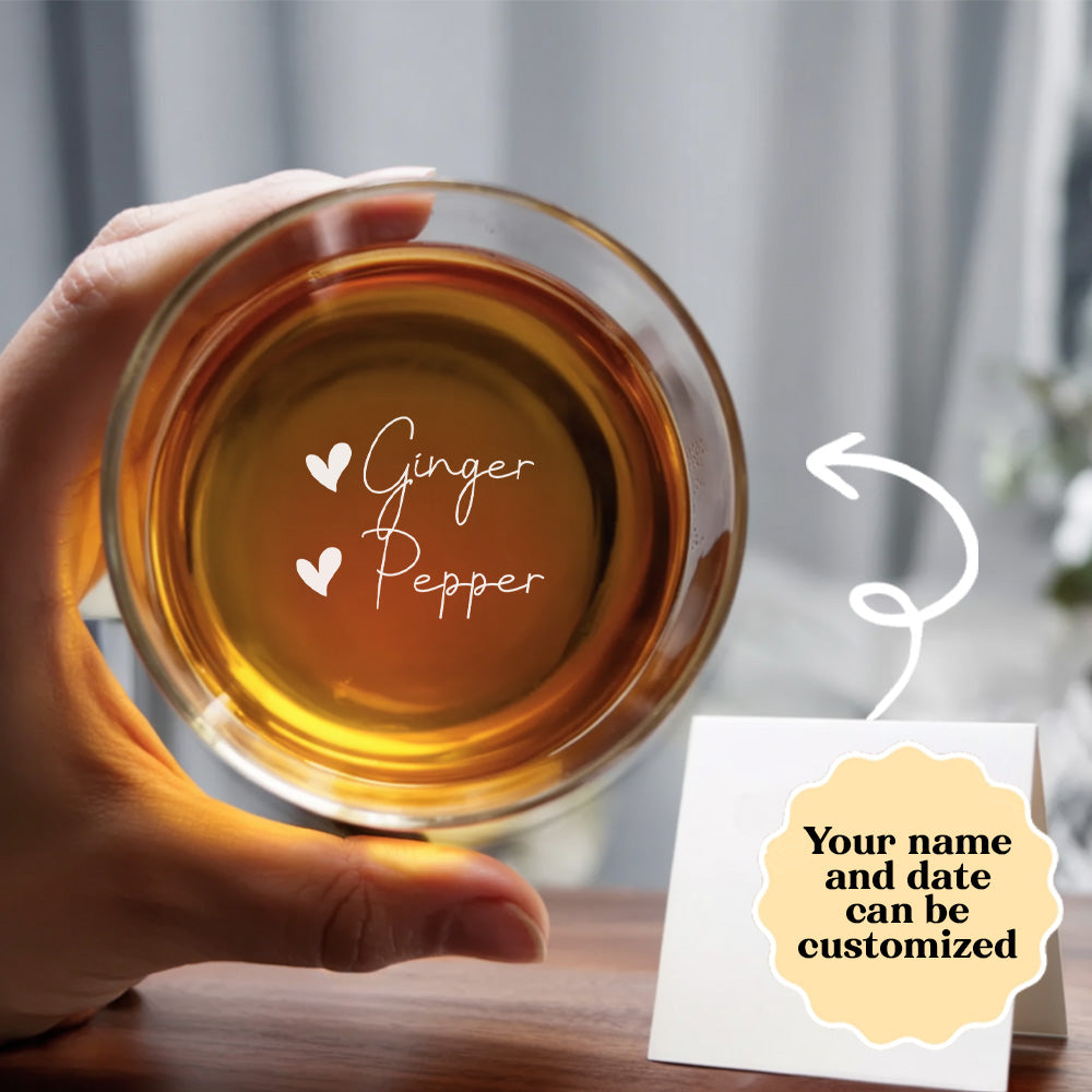 Custom Photo With Name Dog Whiskey Glass 11oz – Personalized Pet Friends Portrait – Gift for Dog Moms & Dads THUC99WP01