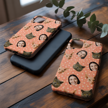 Custom Pet Cat Face Case – Personalized Cat Gift – Cute Cat Phone Cover THUC99M06