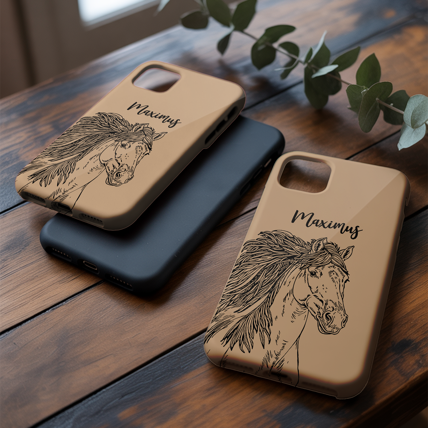 Custom Pet Photo Phone Case, Custom Horse Face Phone Case, Gift for Horse Lover, Pet Memorial, Animal Lovers TNGP022