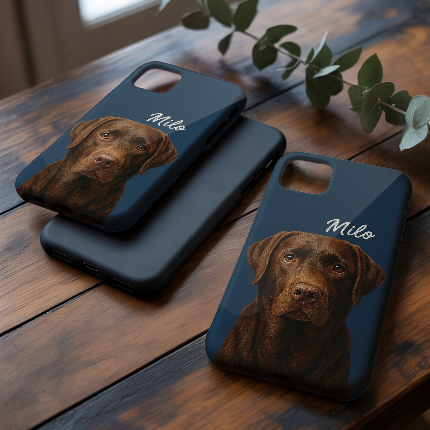 Custom Pet Face Phone Case – Personalized Animal Lover Gift, Dog or Cat Tribute Phone Cover THUC9902