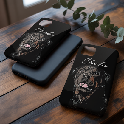 Custom Pet Photo Phone Case, Custom Dog Face Phone Case, Gift for Dog Lover, Pet Memorial, Animal Lovers TNGP006