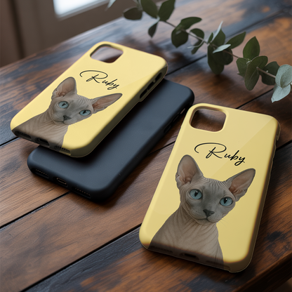 Custom Pet Cat Lover Phone Case – Custom Cat Photo Gift – Personalized Cat Cover THUC99M12