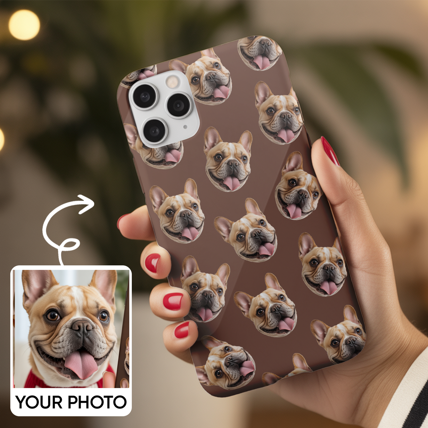 Custom Pet Phone Case – Dog Face or Pet Portrait on Your Phone, Custom Gift THUC9913