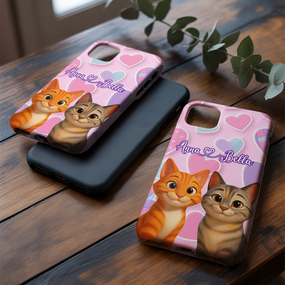 Custom Pet Cat Phone Case – Custom Photo Design Gift – Personalized Cat Face Cover THUC99M19