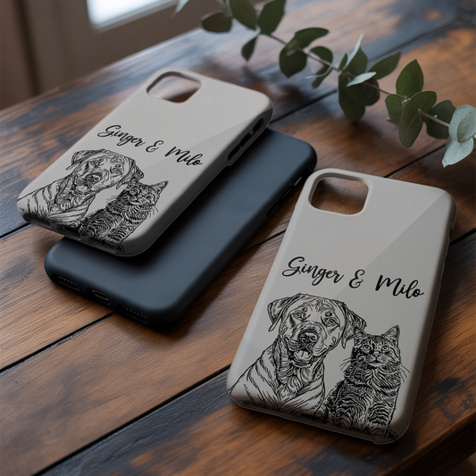 Custom Pet Photo Phone Case, Custom Dog Face Phone Case, Gift for Dog Lover, Pet Memorial, Animal Lovers TNGP021