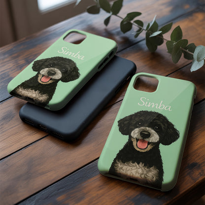 Custom Pet Face Phone Case – Personalized Dog Picture Case, Pet Lover Gift, Animal Memorial