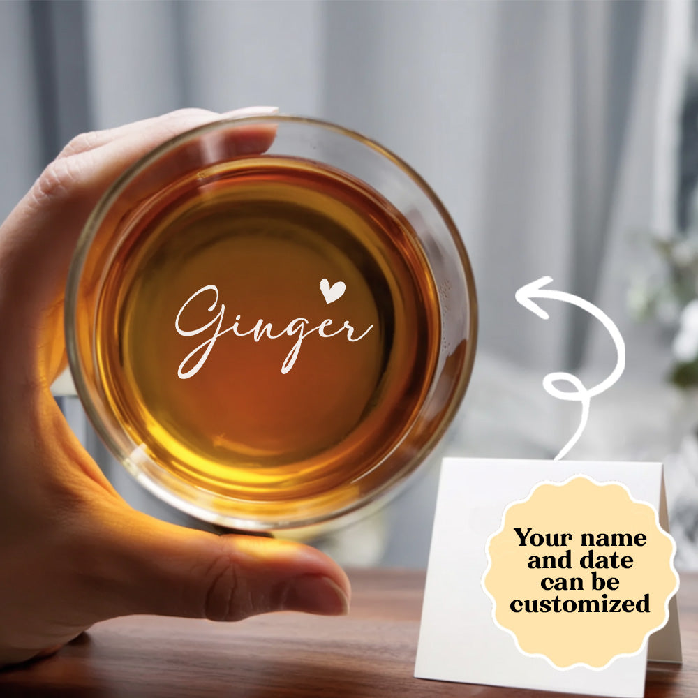 Custom Dog Photo Whiskey Glass 11oz – Personalized Pet Name Gift for Dog Lovers, Moms & Dads THUC99WP07