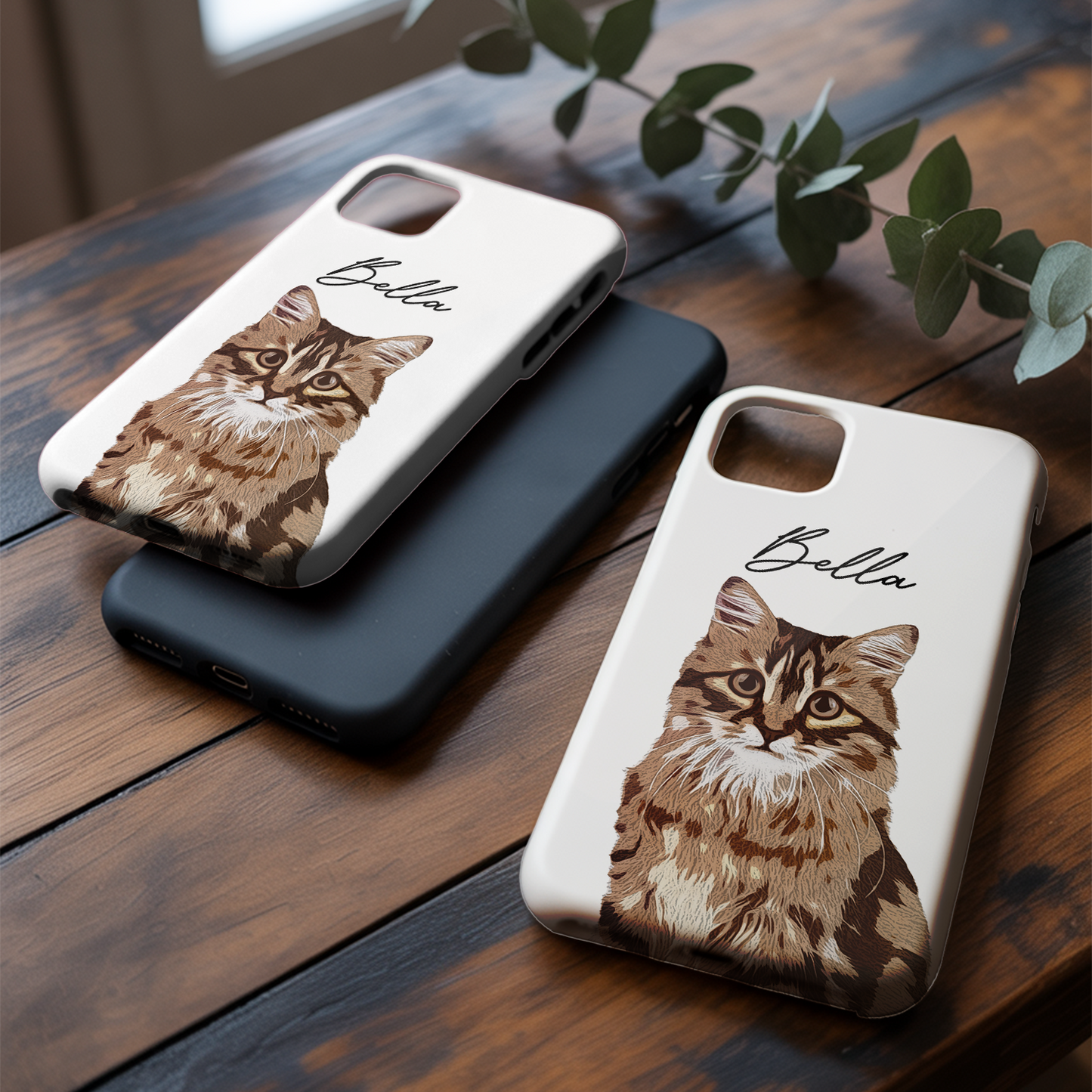 Custom Pet Photo Phone Case, Custom Cat Face Phone Case, Gift for Cat Lover, Pet Memorial, Animal Lovers TNGP010