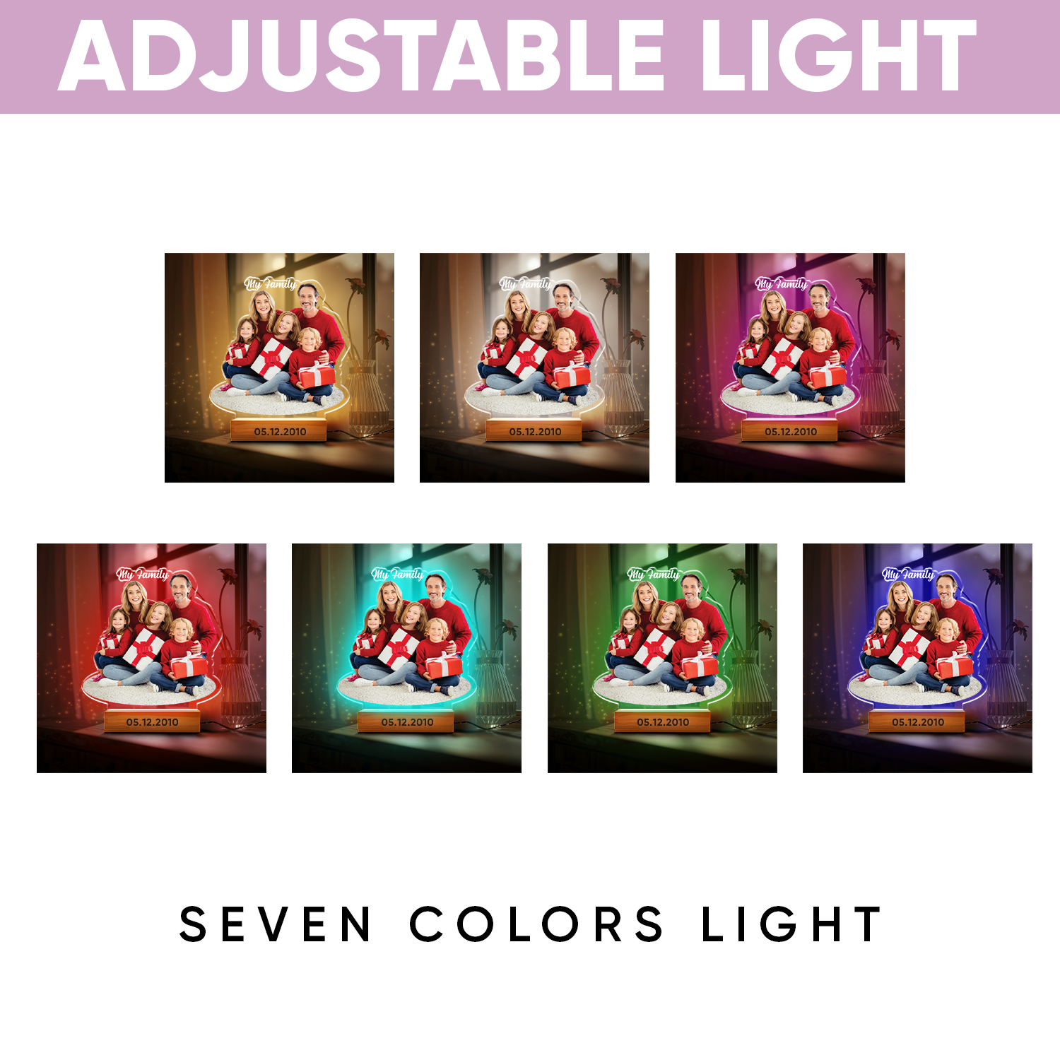 Aeluxlas Custom Photo Gifts, Family Picture Night Light, Mom Mother's Day Gifts, Personalized Photo Gift, Custom Photo Frame, Unique Family Gifts