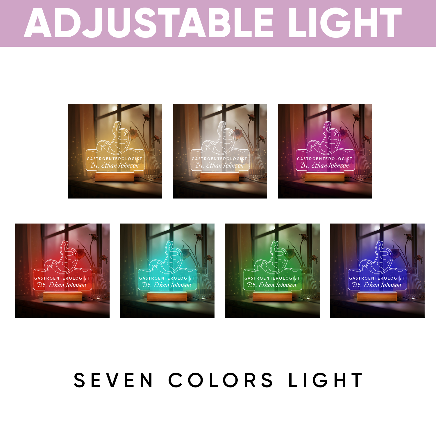 Aeluxlas Personalized Gastroenterologist Night Light,Custom Stomach Gifts,Perfect Medical Grad Gift,Stomach Led Light Gift for Gastroenterology