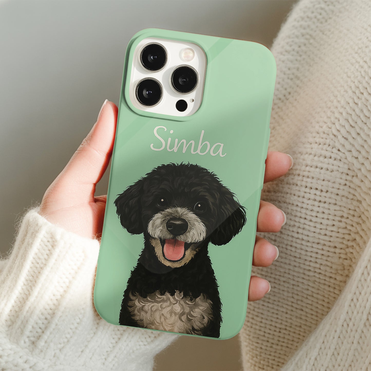 Custom Pet Face Phone Case – Personalized Dog Picture Case, Pet Lover Gift, Animal Memorial