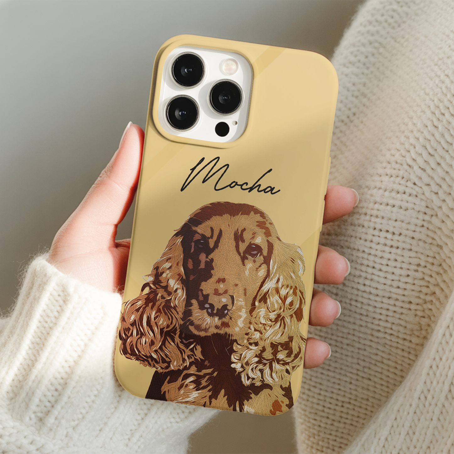 Custom Pet Photo Phone Case, Custom Dog Face Phone Case, Gift for Dog Lover, Pet Memorial, Animal Lovers TNGP008