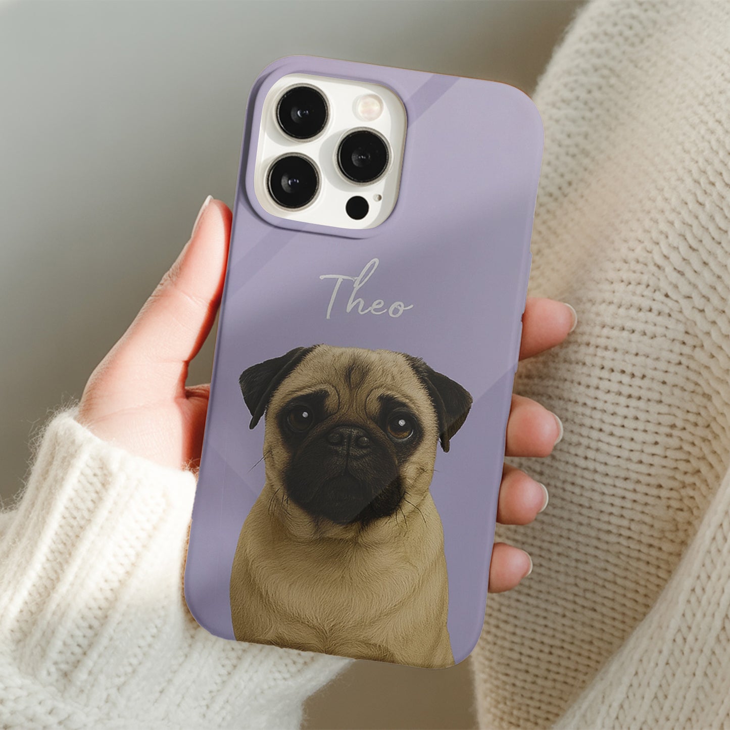 Custom Pet Photo Portrait Phone Case – Dog Face Print Case, Gift for Animal Lovers, Pet Loss Keepsake THUC99