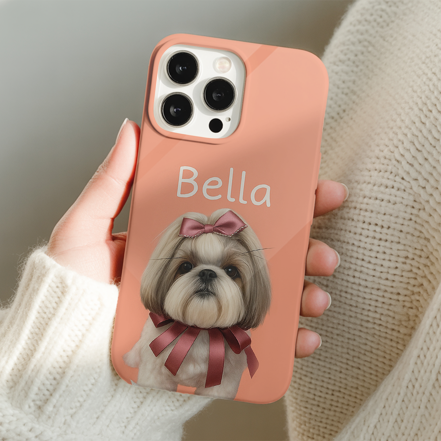 Custom Pet Phone Case – Dog or Cat Face Printed, Pet Loss Gift, Animal Lover Keepsake THUC9905