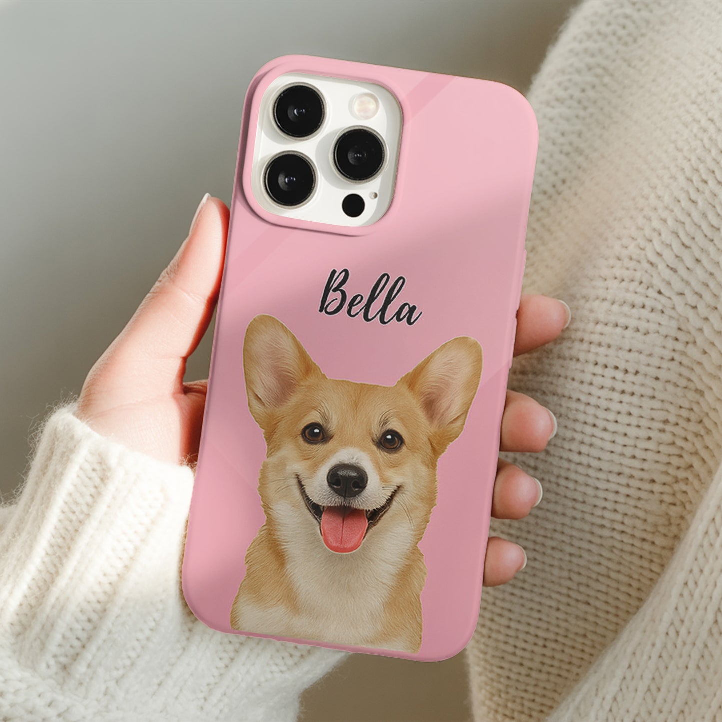 Custom Pet Photo Phone Case, Custom Dog Face Phone Case, Gift for Dog Lover, Pet Memorial, Animal Lovers