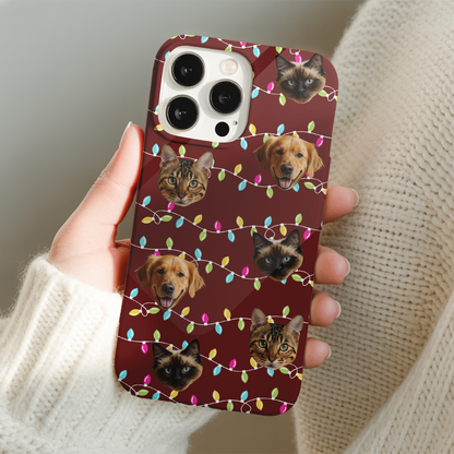 Custom Pet Cat Portrait Phone Case – Memorial Gift for Cat Owners – Custom Cat Art Gifts THUC99M05