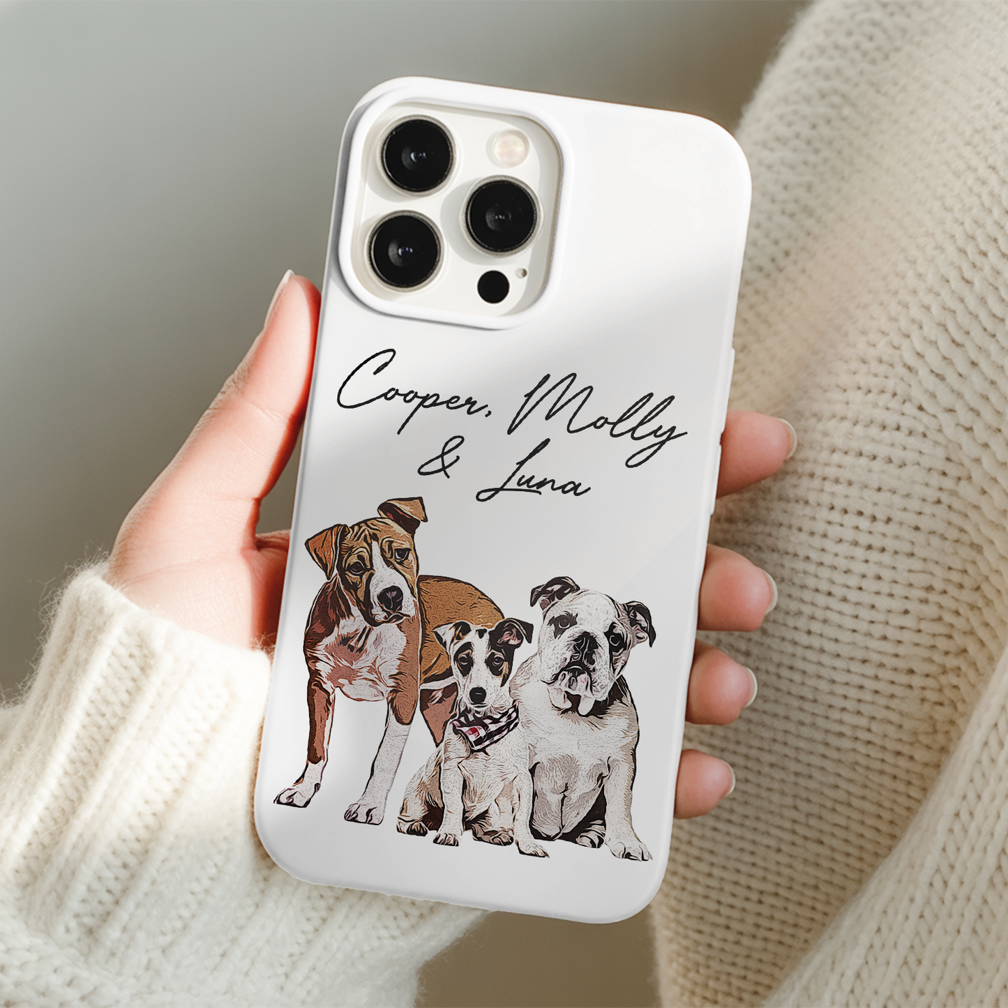 Custom Pet Photo Phone Case, Custom Dog Face Phone Case, Gift for Dog Lover, Pet Memorial, Animal Lovers TNGP011