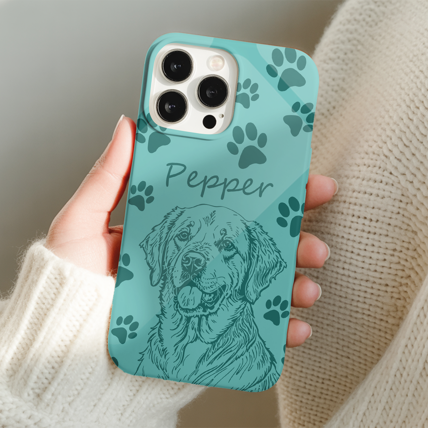 Custom Pet Photo Phone Case, Custom Dog Face Phone Case, Gift for Dog Lover, Pet Memorial, Animal Lovers TNGP004