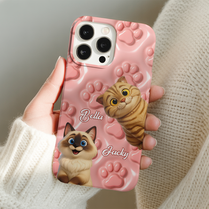 Custom Pet Cat Photo Phone Case – Custom Photo Unique Gift for Cat Mom or Dad THUC99M08