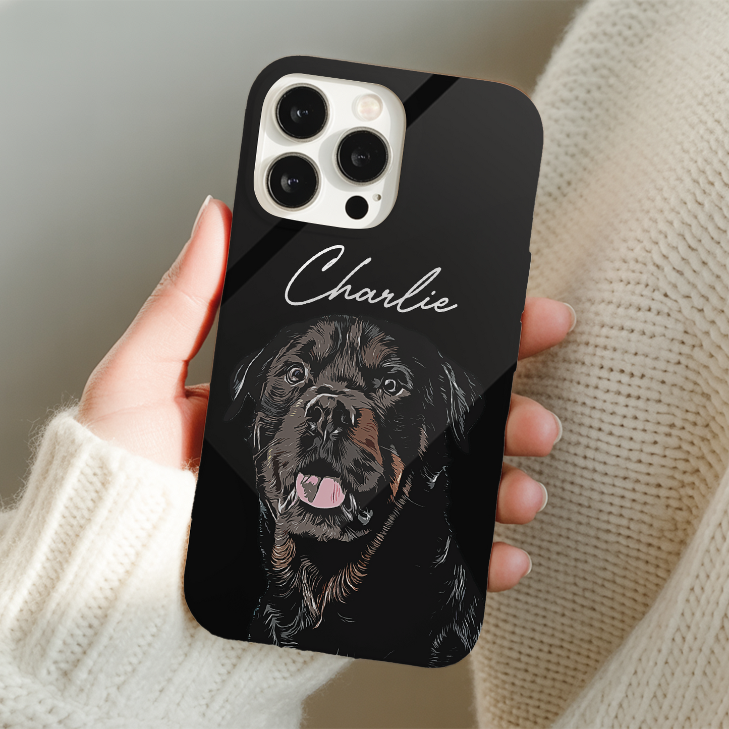 Custom Pet Photo Phone Case, Custom Dog Face Phone Case, Gift for Dog Lover, Pet Memorial, Animal Lovers TNGP006