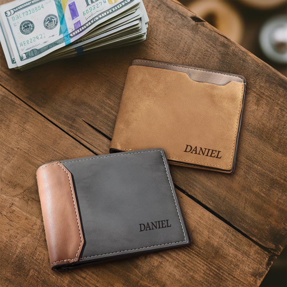Personalized In God We Trust American Flag Engraved Wallet, Christian Wallet, Jesus Gift, Gift For Husband, Gift For Boyfriend TNW013