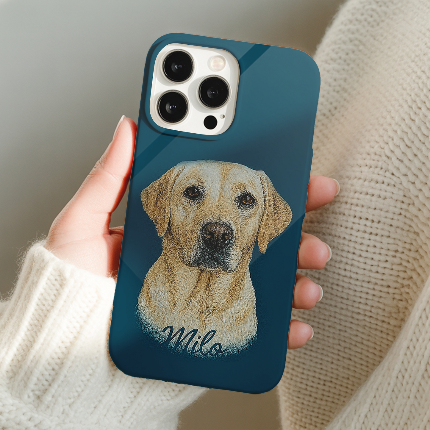 Custom Pet Lover Phone Case – Memorial Animal Design for Cat & Dog Owners THUC9903