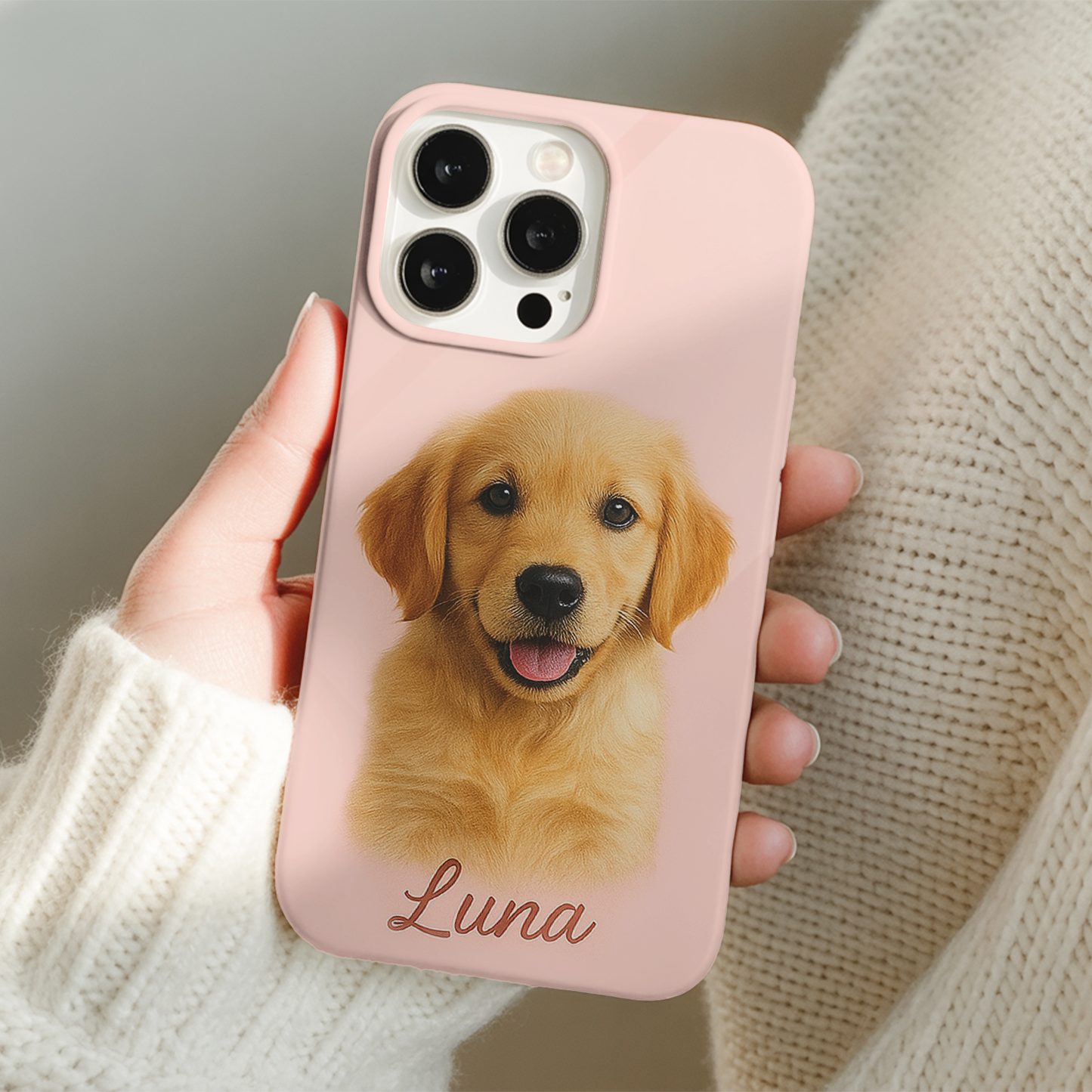Custom Pet Photo Phone Case – Personalized Dog or Cat Memorial Gift for Pet Lovers THUC9901