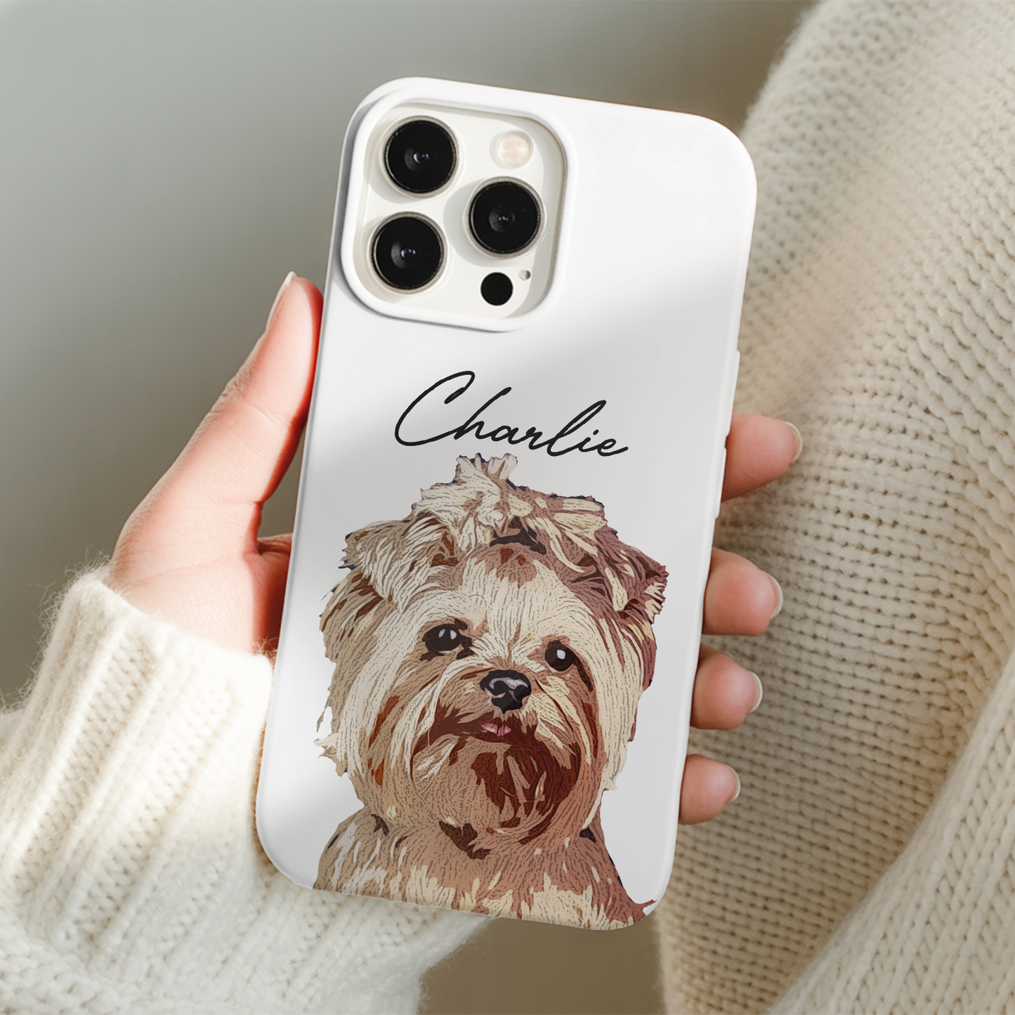 Custom Pet Photo Phone Case, Custom Dog Face Phone Case, Gift for Dog Lover, Pet Memorial, Animal Lovers TNGP007