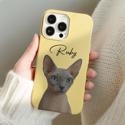 Custom Pet Cat Lover Phone Case – Custom Cat Photo Gift – Personalized Cat Cover THUC99M12