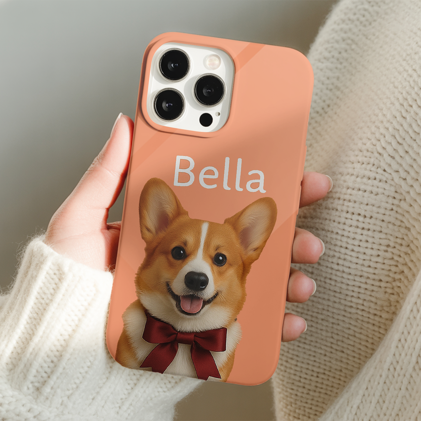 Custom Pet Photo Phone Case – Personalized Gift for Dog Moms & Cat Dads THUC9908