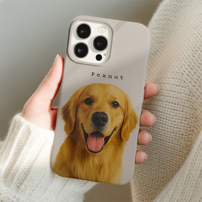 Custom Pet Photo Phone Case – Personalized Dog Face Phone Cover, Gift for Pet Lovers, Memorial KeepsakeTHUC99