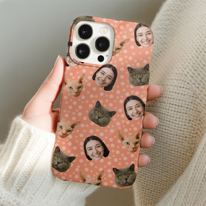 Custom Pet Cat Face Case – Personalized Cat Gift – Cute Cat Phone Cover THUC99M06