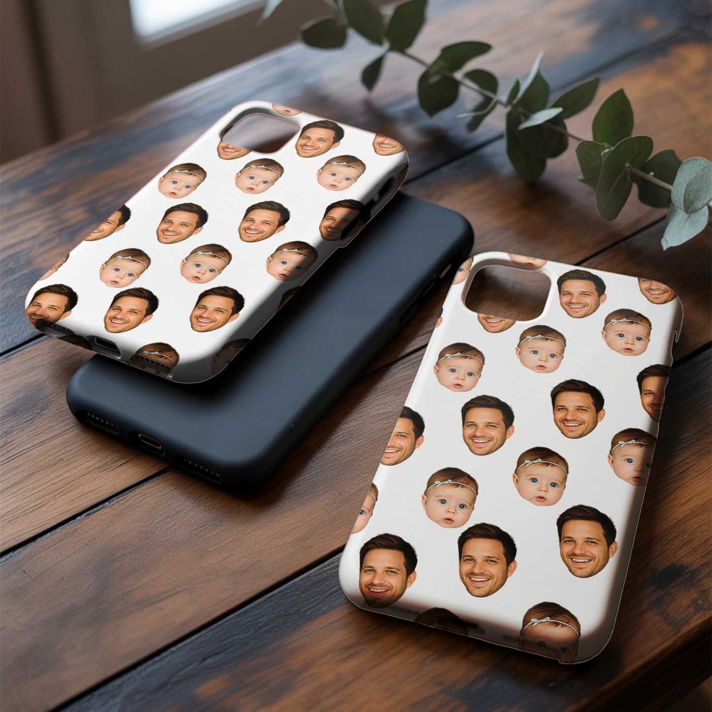 Custom Photo Baby Face Phone Case – Personalized Pattern Case Your Baby’s Face, Fun Gift for Family Members THUC9915