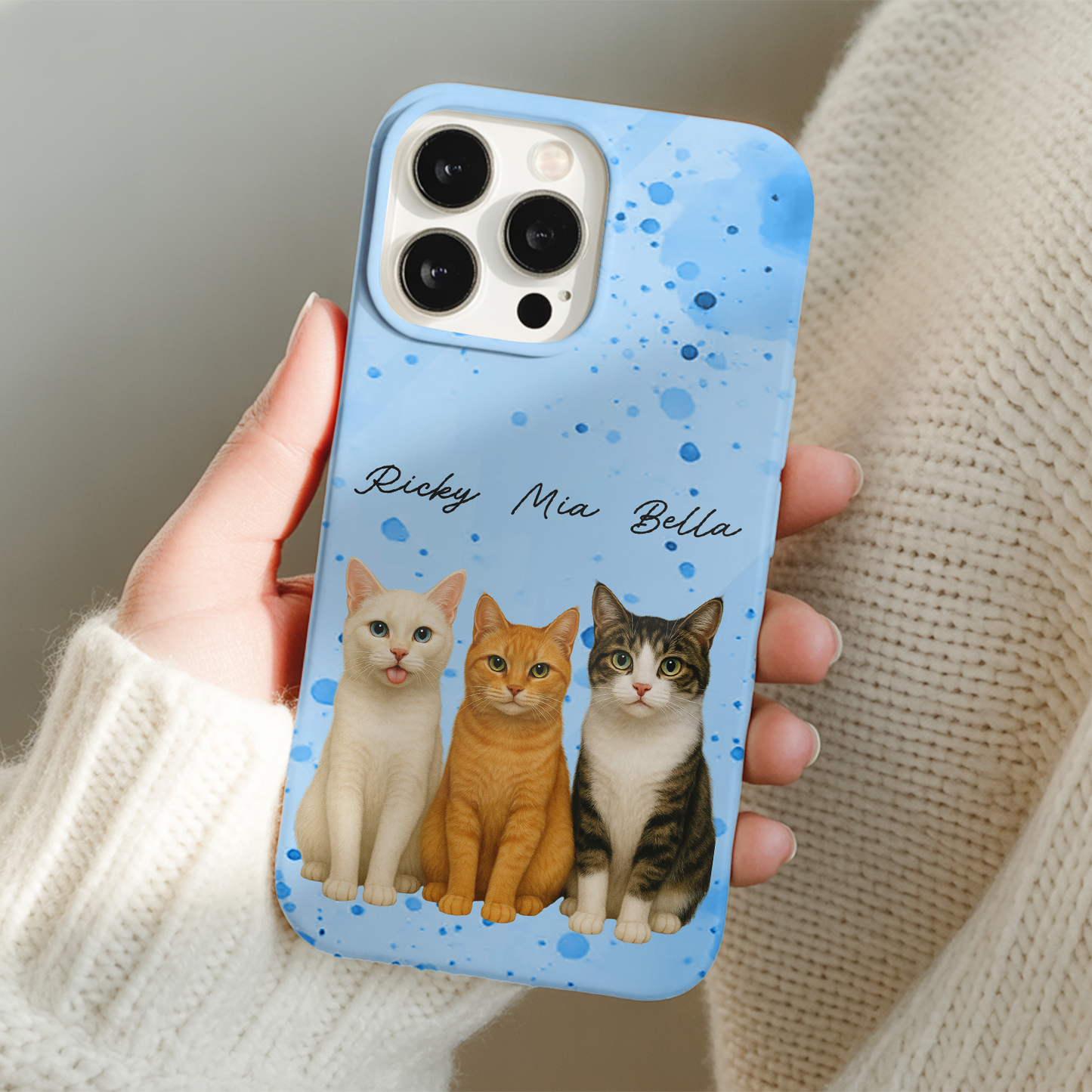 Custom Pet Cat Phone Case – Unique Cat Lover Gift – Personalized With Your Pet’s Photo Gift THUC99M16