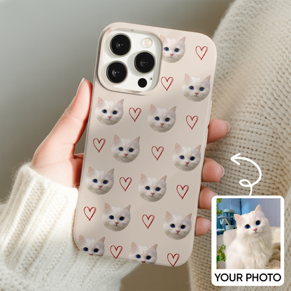 Custom Pet Cat Phone Case – Cat Owner Gift – Personalized Pet Keepsake THUC99M20